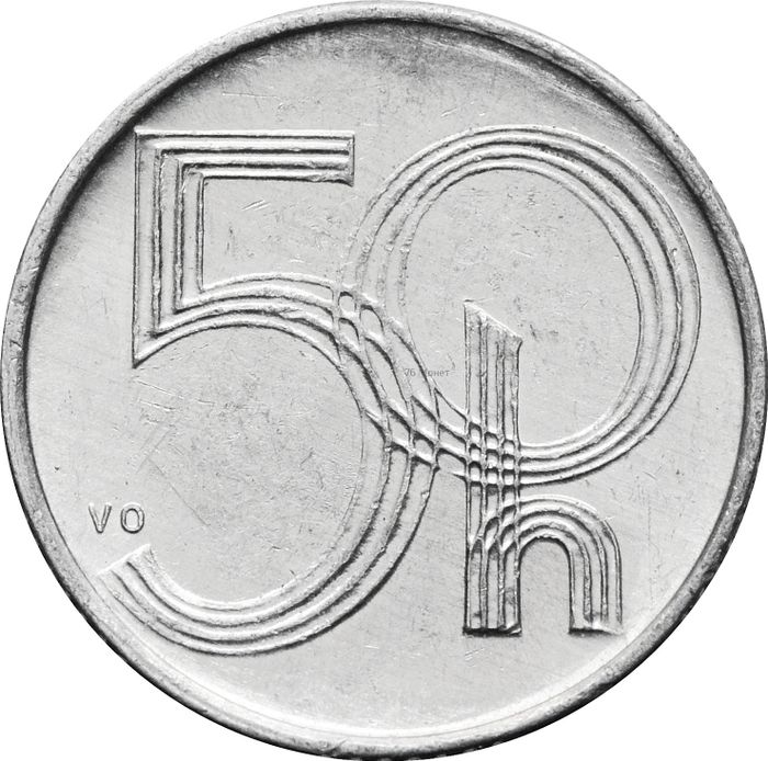 50 геллеров 1993-2008 Чехия