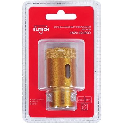 Коронка алмазная ELITECH 32мм*М14