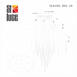 Подвесная люстра ST-Luce SL6103.203.16