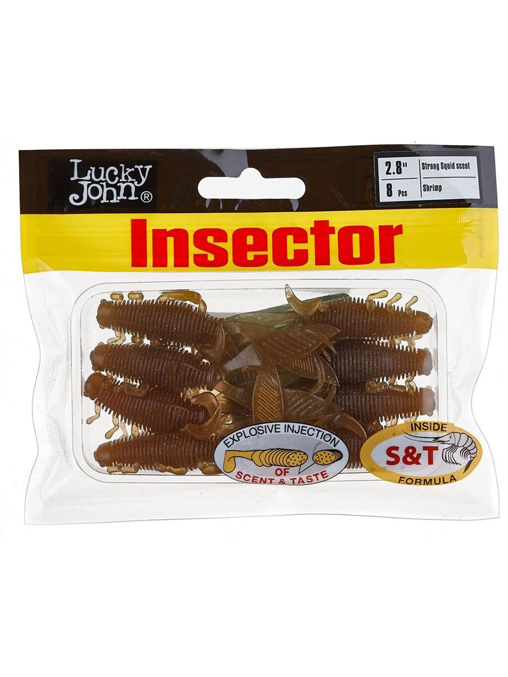 Виброхвосты съедобные искусственные LJ Pro Series INSECTOR 2,8in (07.00)/T65 8 шт. в упак.
