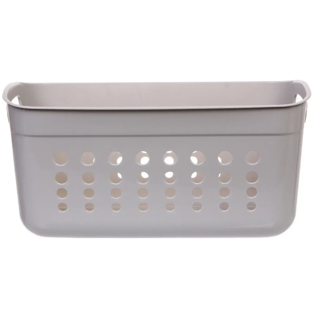 Корзина - органайзер универсальная для хранения с ручками «ТРЕВАЛЬ», цвет серый, 39.5*20*19.3см