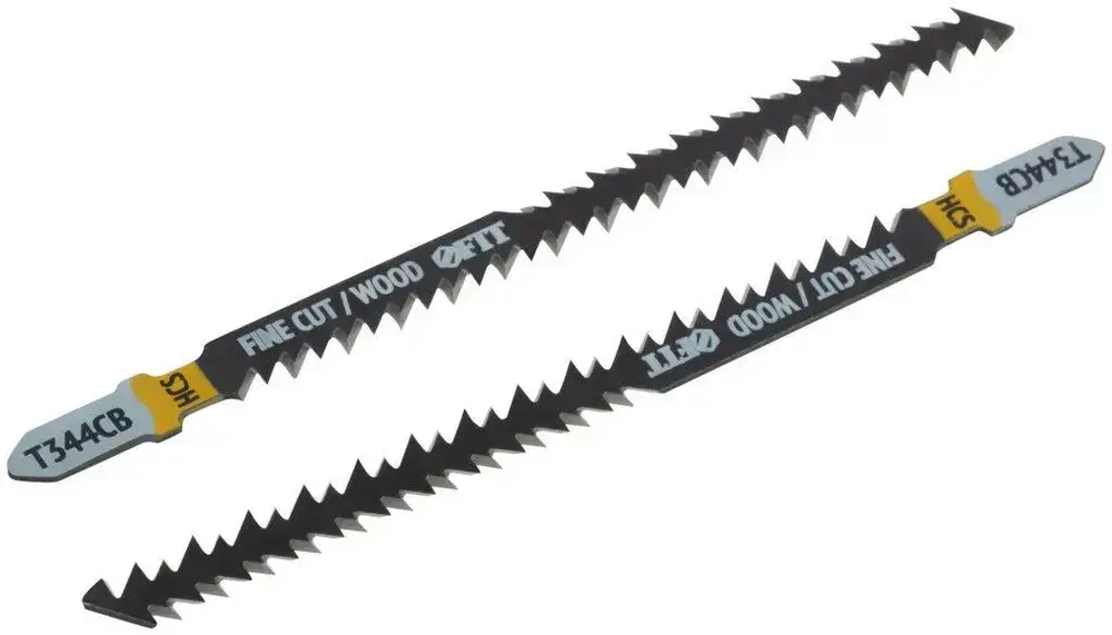 FIT Пилки по дереву для электролобзика 116/90 мм полотна двусторонние HCS шлифованные, набор 2 шт.