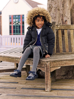 Куртка утепленная с капюшоном для девочки Next K73-645, Черный