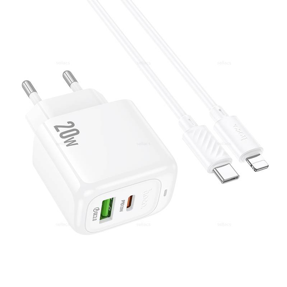 Зарядное устройство на Lightning Hoco PD20W+QC3.0 CS54A (white)
