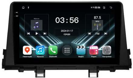 Магнитола для KIA Picanto 3 2017+ - FarCar DX795M монитор 9.5" IPS на Android 13, 4+64Гб, CarPlay