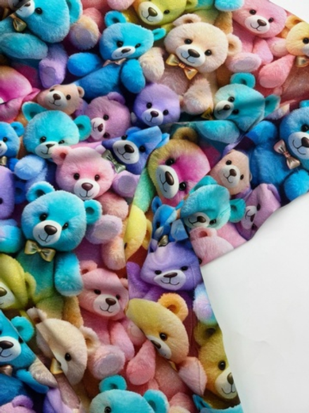 Футер 2 нитка цветные мишки