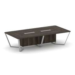 Steel Meet Стол переговорный прямоугольный KDK-PR.B.SP-12 Дуб Мали/Металл Серый 3200*1600*750