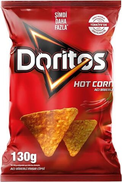 Doritos Hot Corn с острым перцем, супер-упаковка, 130 г (3 штуки) - Doritos