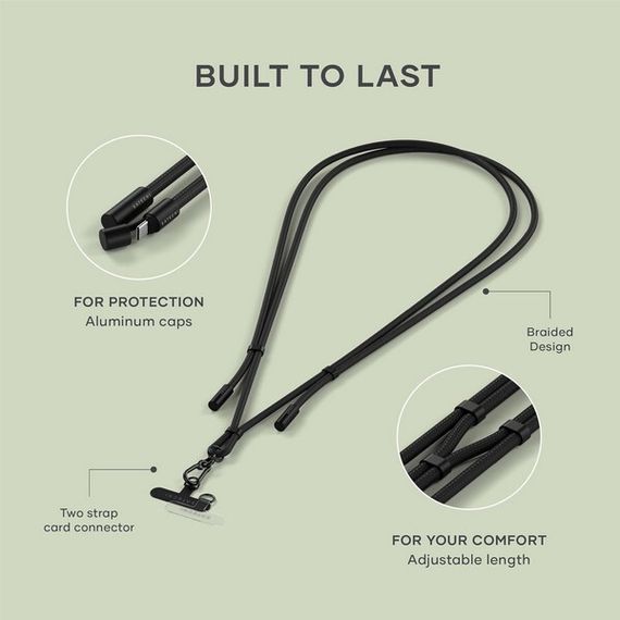 Зарядный кабель/ремень через плечо Satechi OntheGo Crossbody Lanyard Cable 60W 1.5 м (ST-LOTGLK) Black