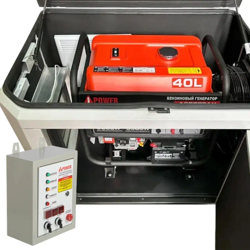 A-iPower A8000EAX бензиновый генератор в кожухе 1200 RAL 7035 с блоком АВР 400В/25А (8 pin) New УТ-11182371/29109