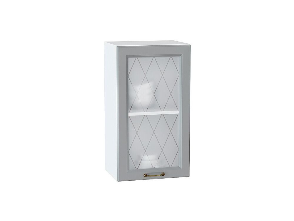 Шкаф верхний с 1-ой остекленной дверцей Ницца