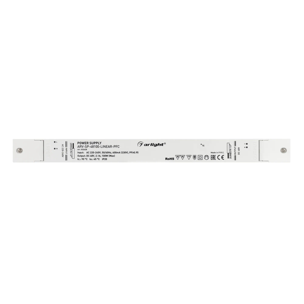 Блок питания ARV-SP-48100-LINEAR-PFC (48V, 2.1A, 100W) (Arlight, IP20 Пластик, 5 лет) 032628