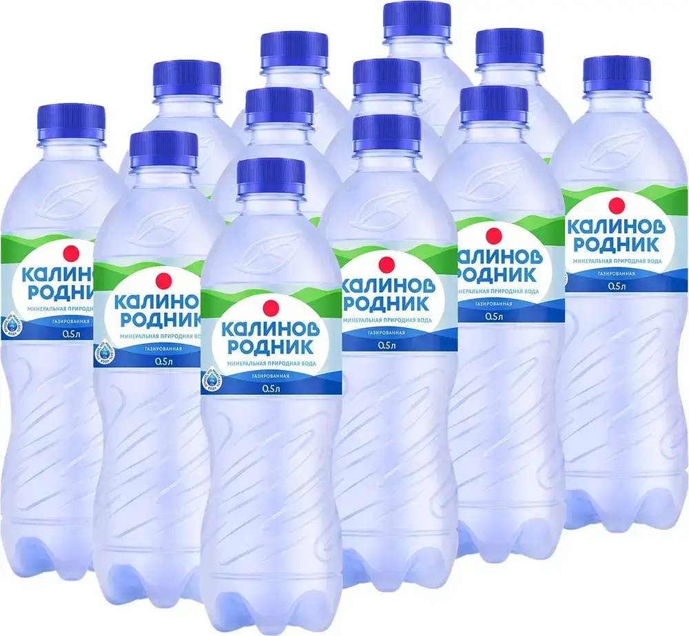 Вода газированная Калинов Родник минеральная, 12 шт х 0,5 л