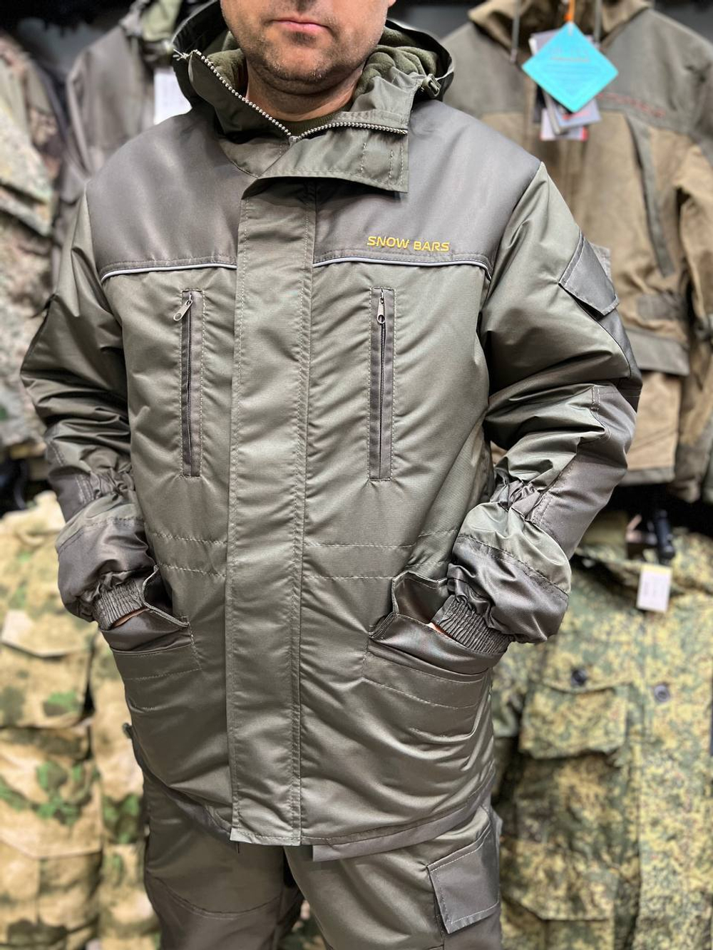Костюм демисезонный Барс СКАЛА Таслан — утеплённый, хаки светлый