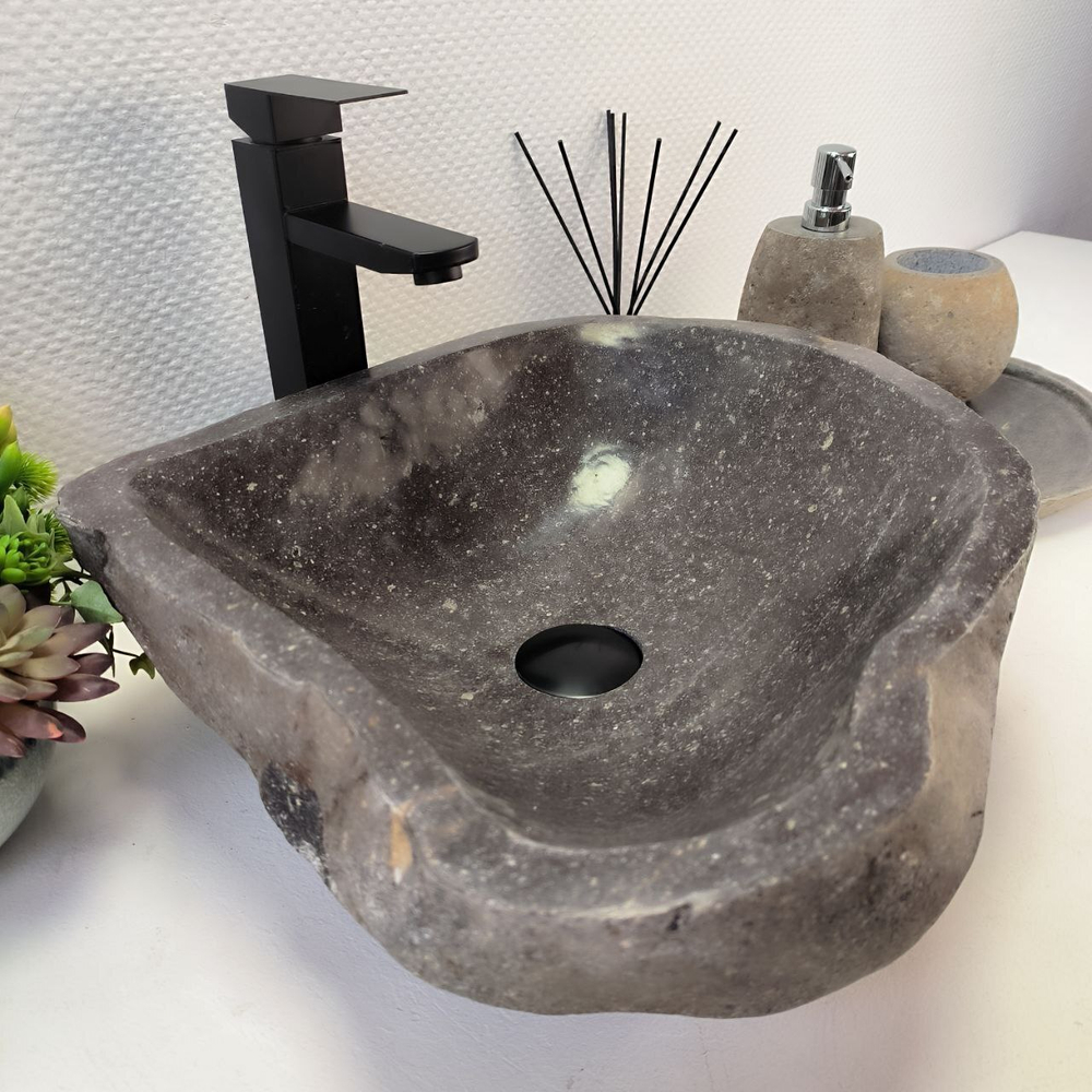 Раковина из речного камня RS63330 (41*40*14) 0122