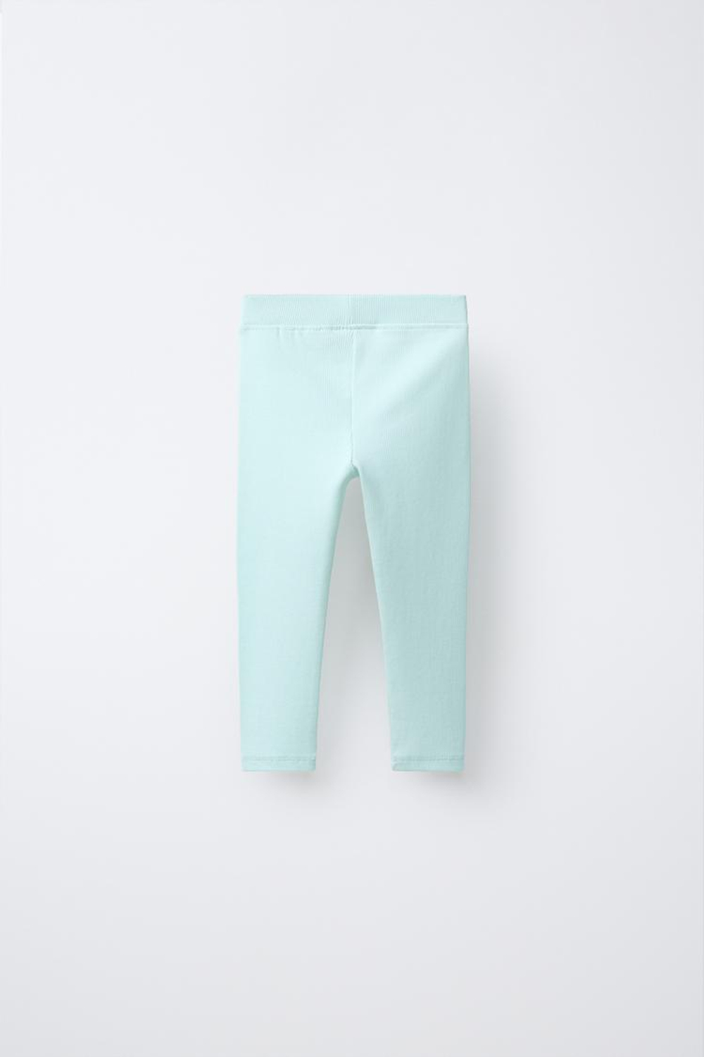 ZARA ЛЕГИНСЫ В РУБЧИК С НАШИВКОЙ, ЦВЕТ МОРСКОЙ ВОЛНЫ