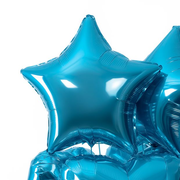 F Шар Звезда 18''/46 см, Аквамарин Сатин капри (Capri) (БГ-15)