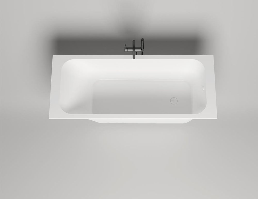 Ванна каменная пристенная матовая 170x80 Salini ORLANDA 102026MRF окрашена по RAL