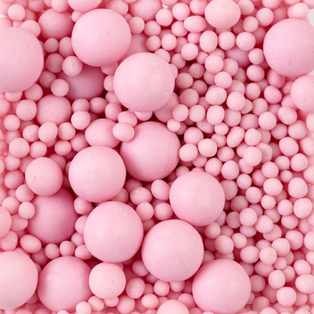 Воздушный рис в глазури "Пастельный розовый" баночка стандарт