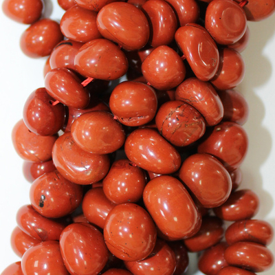 Яшма красная галтовка бусины 10-14мм