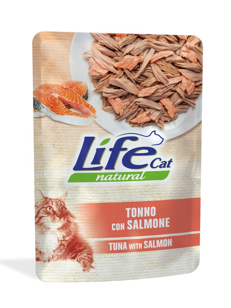 Lifecat tuna with salmon пауч для кошек тунец с лососем 70 г