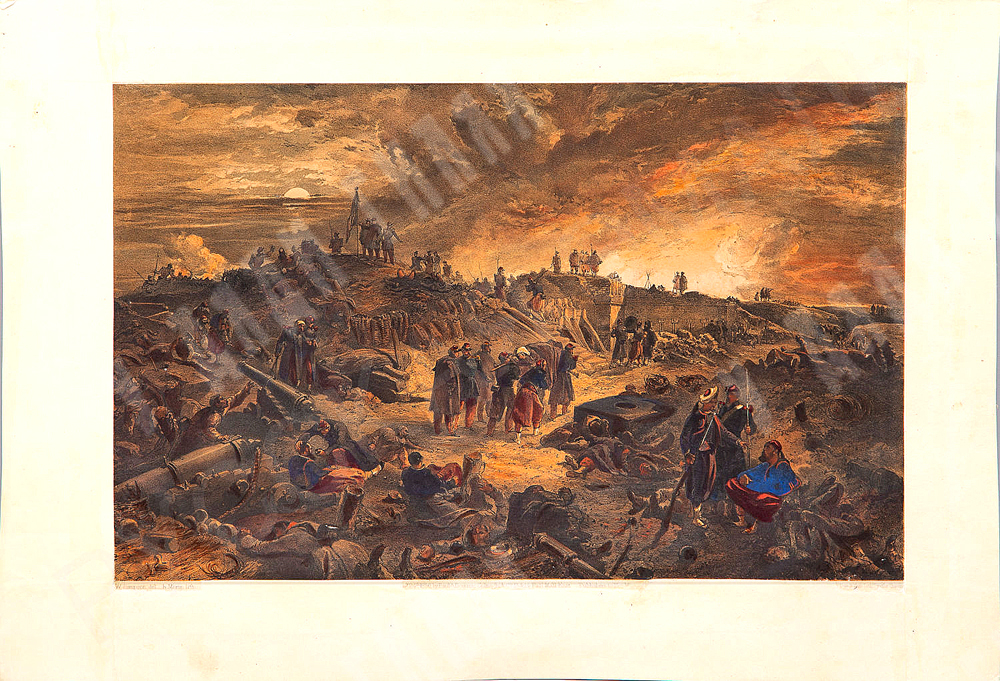 Симпсон Уильям. Крымская война. После боя. Литография. 1855.