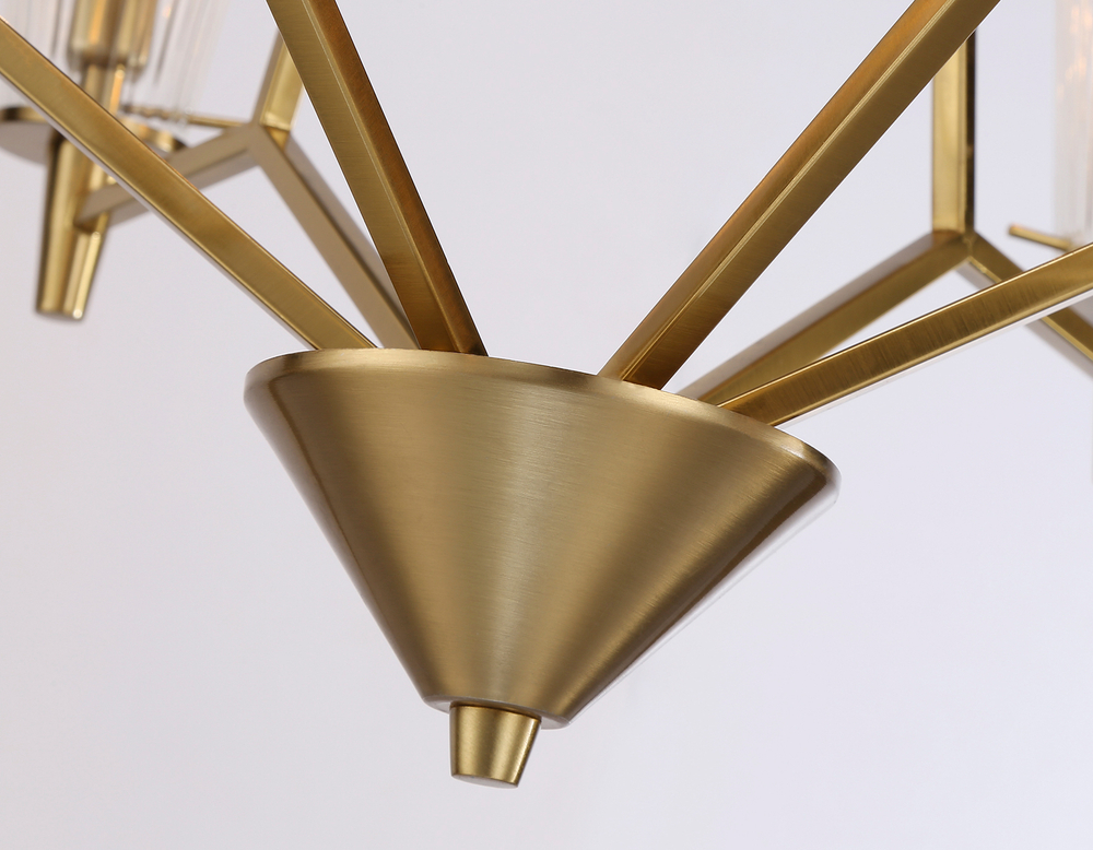 Подвесная люстра TR3233/6+3 BS/FR латунь/белый матовый E14 max 40W D730*720