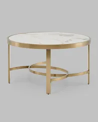 Журнальный столик Адриана 80*80 см светлая керамика