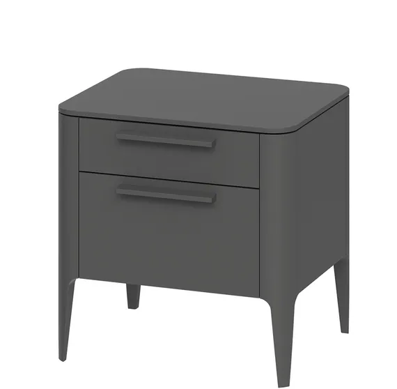 Тумба прикроватная Type 2 ящика ширина 50 см (темно-серый RAL 7043)