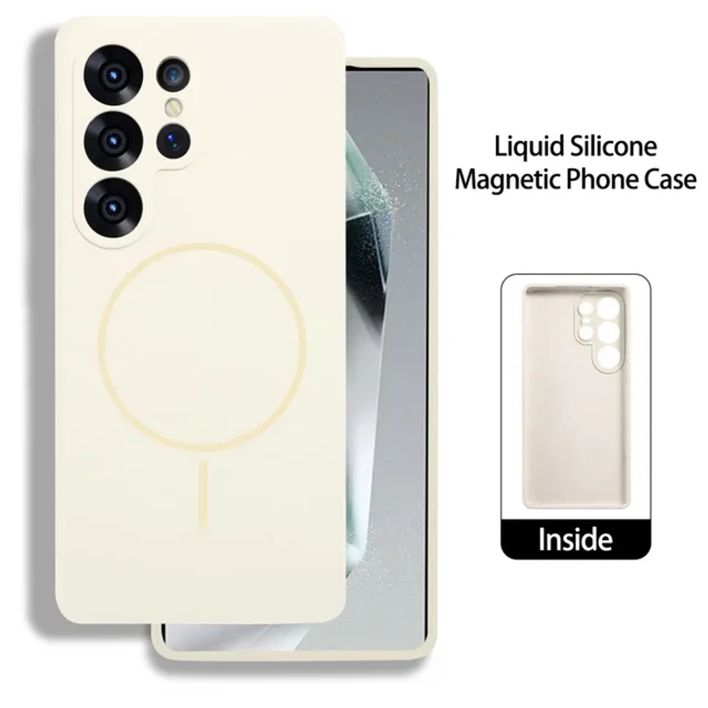 Накладка SILICONE CASE c MagSafe для Samsung S25EDGE