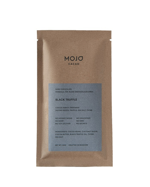 Black Truffle. Горький шоколад 70%с черным трюфелем, морской солью и тимьяном