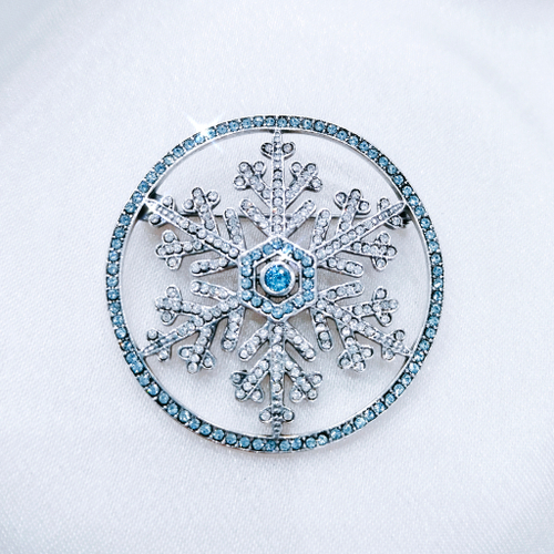 "Метлица" брошь в серебряном покрытии из коллекции "INVERNO" от Jenavi с замком булавка