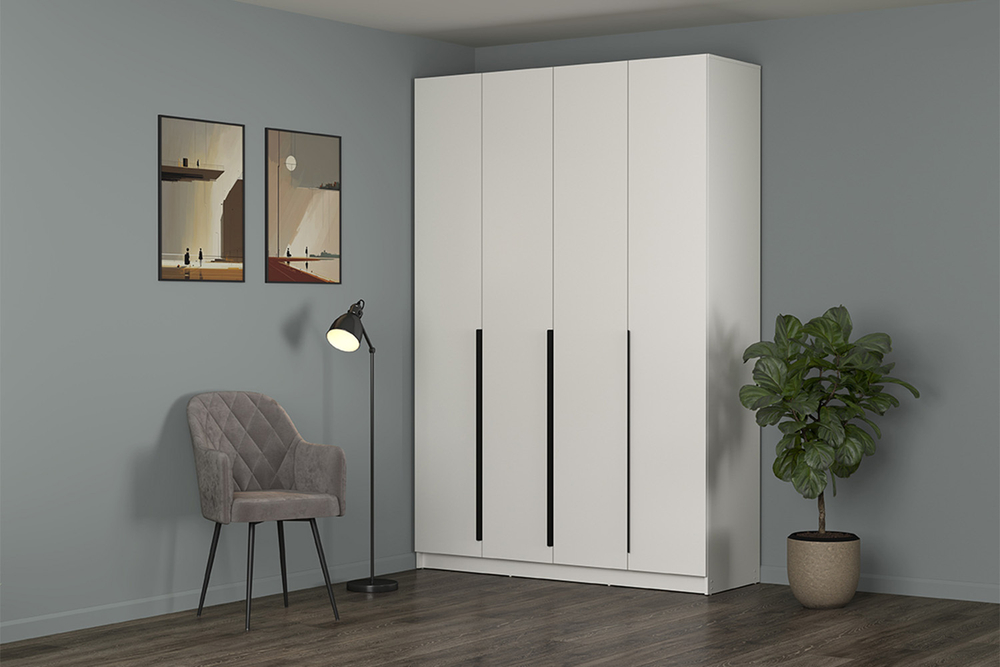 Шкаф для одежды 4-х створчатый Брандо 67.13, Белый