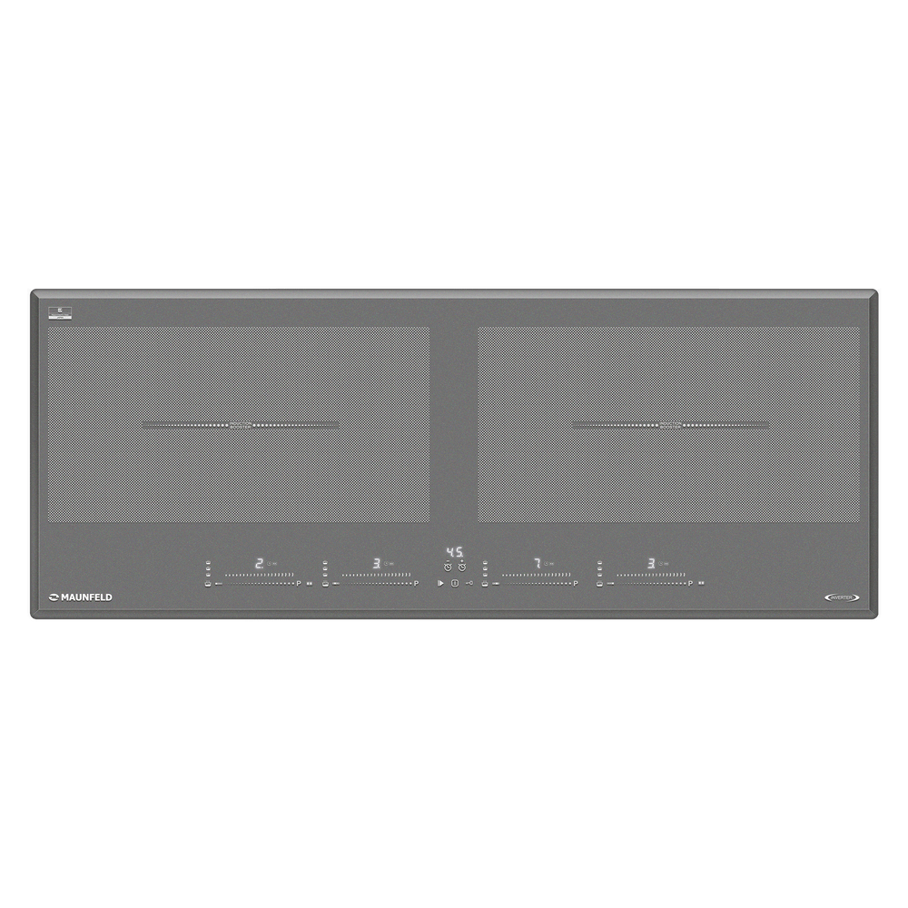 Индукционная варочная панель с двумя Flex Zone и Booster MAUNFELD CVI904SFLLGR Inverter