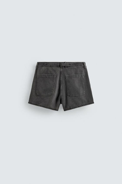 ZARA ДЖИНСОВЫЕ МИНИ-ШОРТЫ, УГОЛЬНЫЙ