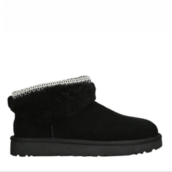 UGG Classic Ultra Mini Maxi Curly Boot Black