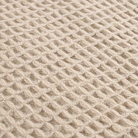 Плед из шерсти бежево-серого цвета из коллекции essential, 130х180 см