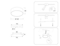 Ambrella Потолочный светодиодный светильник Air Alum FV5514