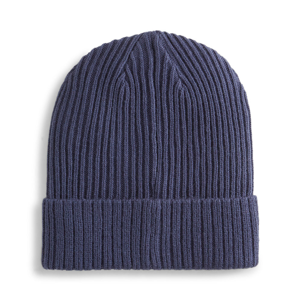 Шапка PUMA Ribbed Classic Cuff Beanie, 02403810, темно-синий