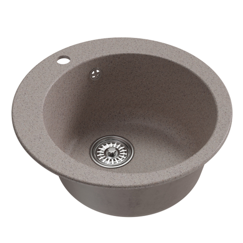 Мойкa ML-GM13 КОМФОРТ круглая, песочная (302), 495мм (глуб. чаши 200)