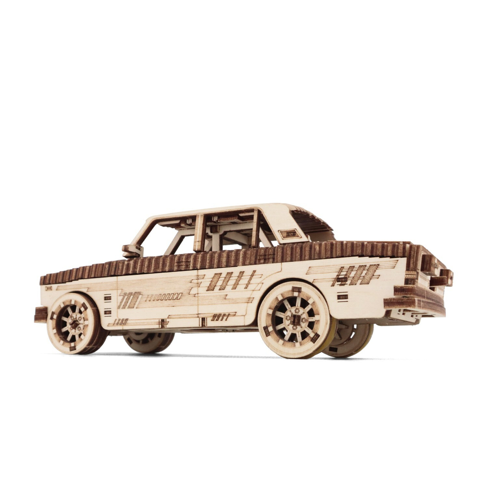Деревянный механический конструктор Автомобиль Легенда 1982 (DROVO)