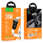 Автомобильный адаптер питания HOCO NZ5 QC 3.0+PD 30W (черный)