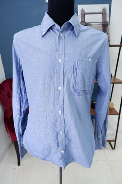 Рубашка полосатая из хлопка 48 размер