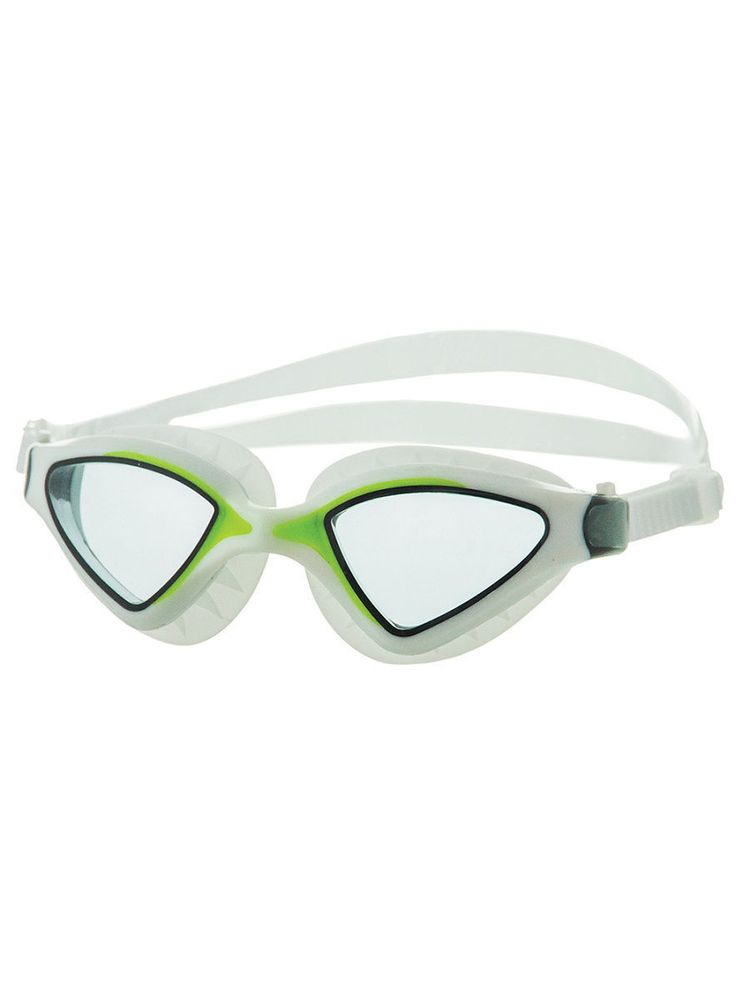 Очки для плавания Atemi, силикон (белый/салатовый), N8502