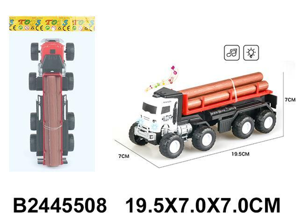 Грузовик 19см с бревнами, пакет 862-81C