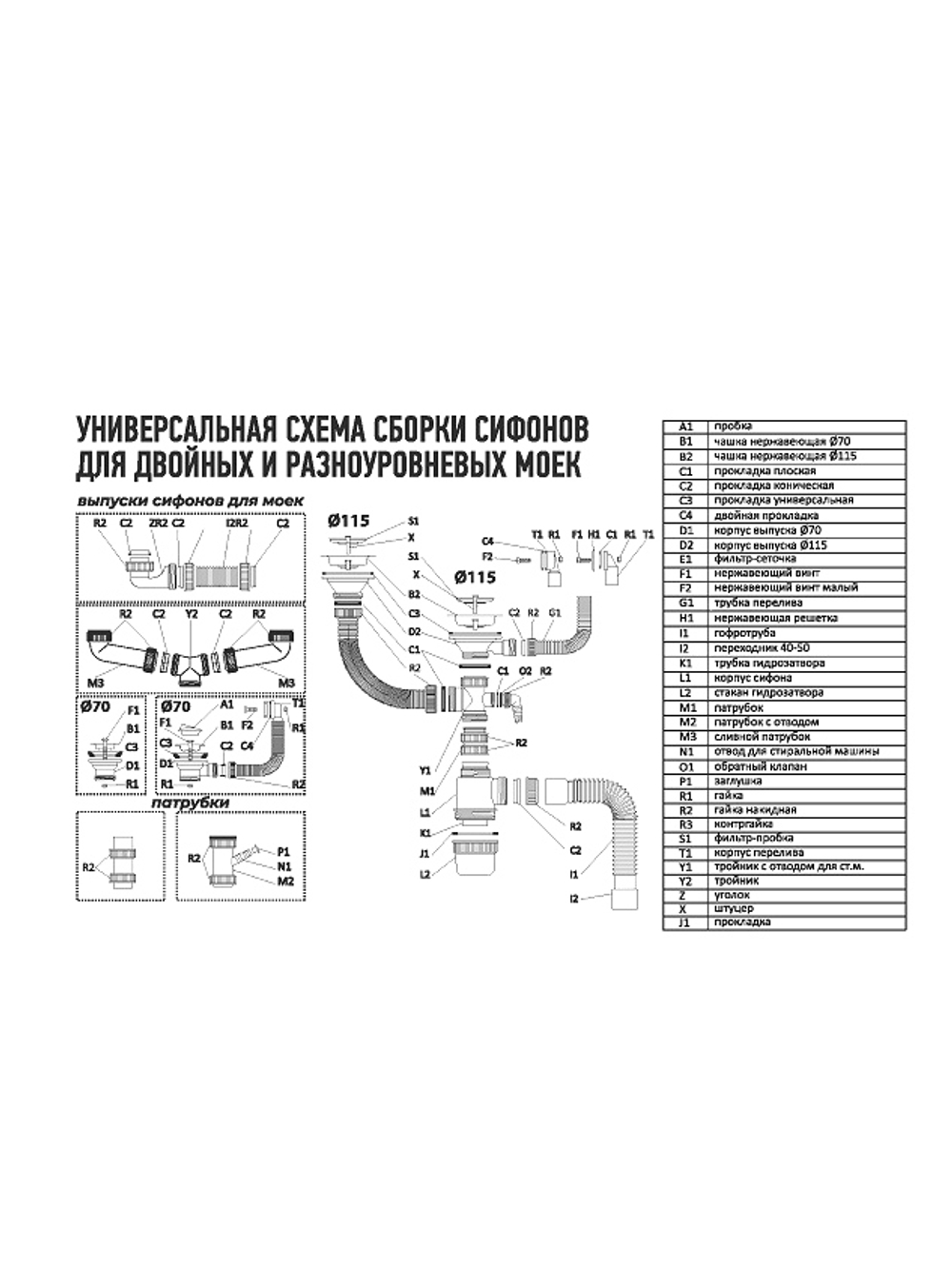 Сифон для мойки DIWO Мини 30770424 40 мм, бутылочный, глянцевый хром, нержавеющая сталь, с отводом для подключения бытовой техники, двойной
