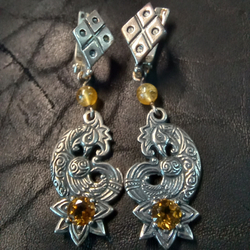 Серьги "Курочка Ряба".