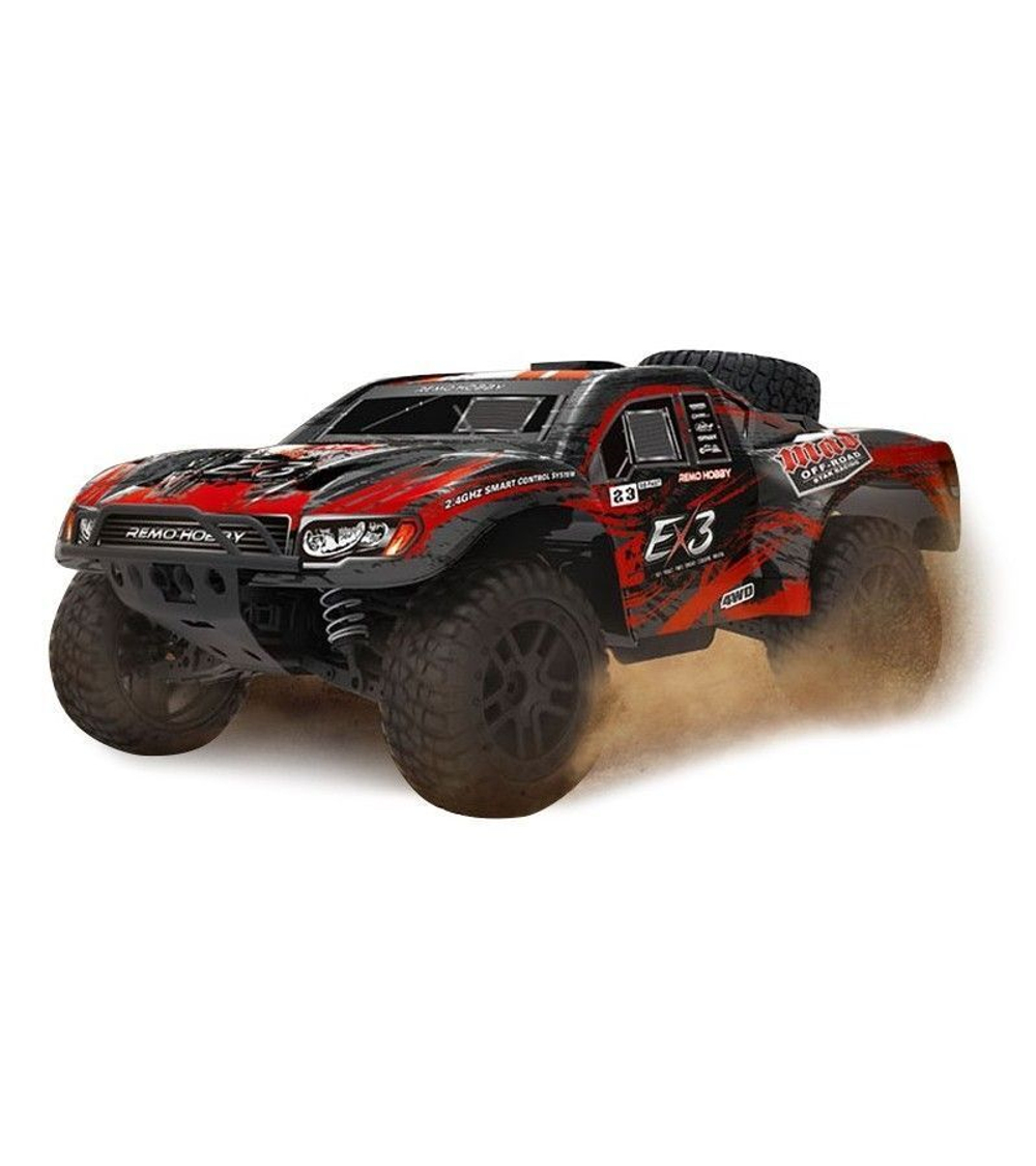 Радиоуправляемый шорт-корс Remo Hobby EX3 Brushless (красный) 4WD 2.4G 1/10 RTR