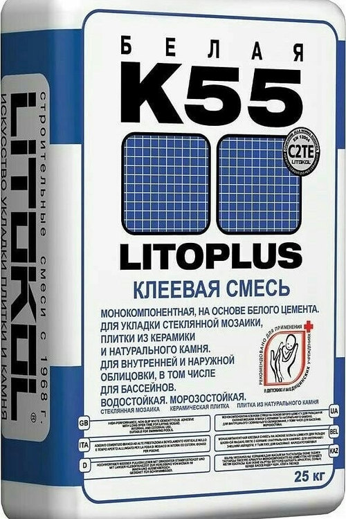 Клей для мозаики и керамики Литокол К-55.