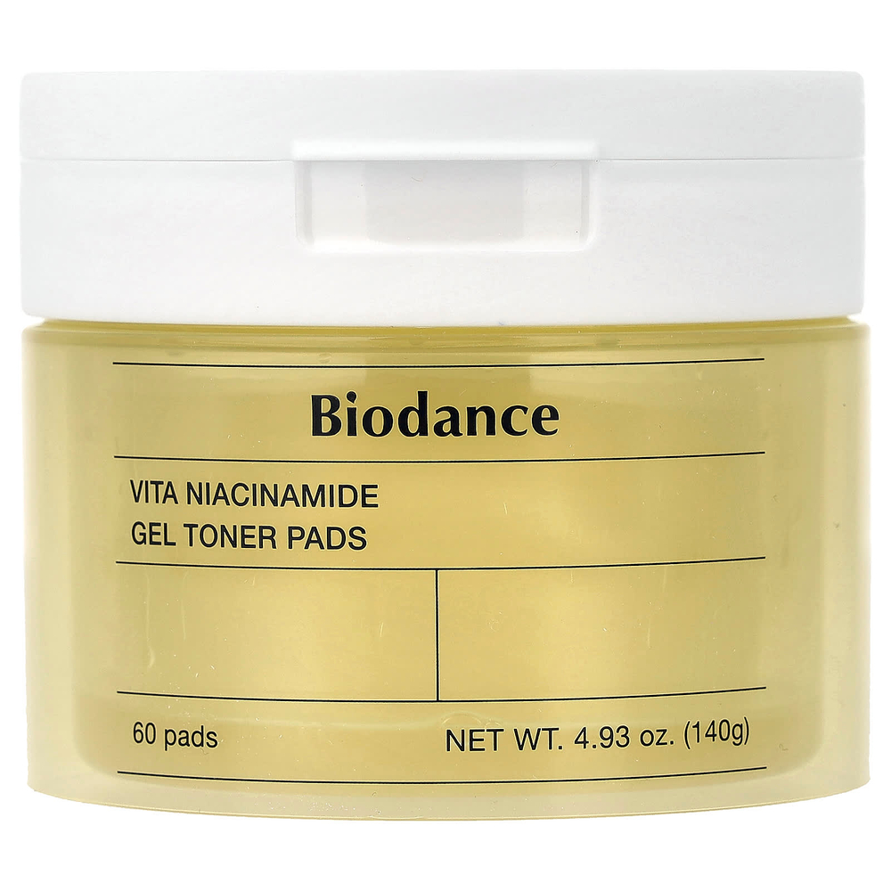 Biodance, Vita Niacinamide гель-тонер, диски для лица, 60 шт.